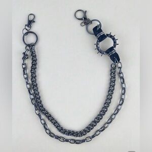 New Light weight Waist Chain Rock Hip Hop Silver Spiked Pant Trouser Chain Y2K